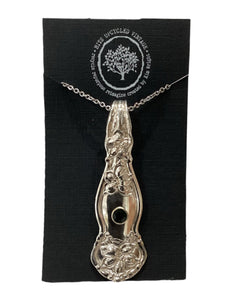 Silverplate Stem With Crystal Necklaces