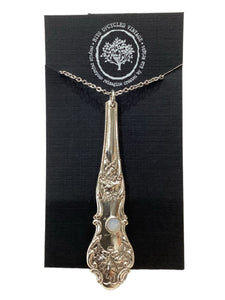 Silverplate Stem With Crystal Necklaces