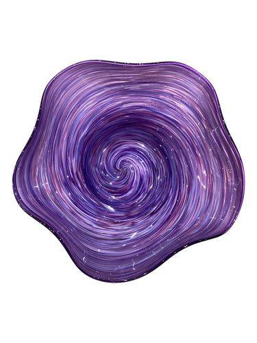 Large Wavy Bowl - Purple