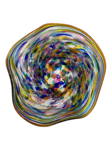 Large Wavy Bowl - Multicolor with Shimmer