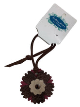 Small Leather Flower Charm