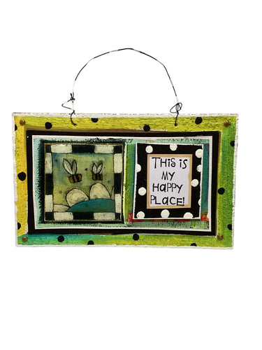 This Is My Happy...-Cardboard Plaque