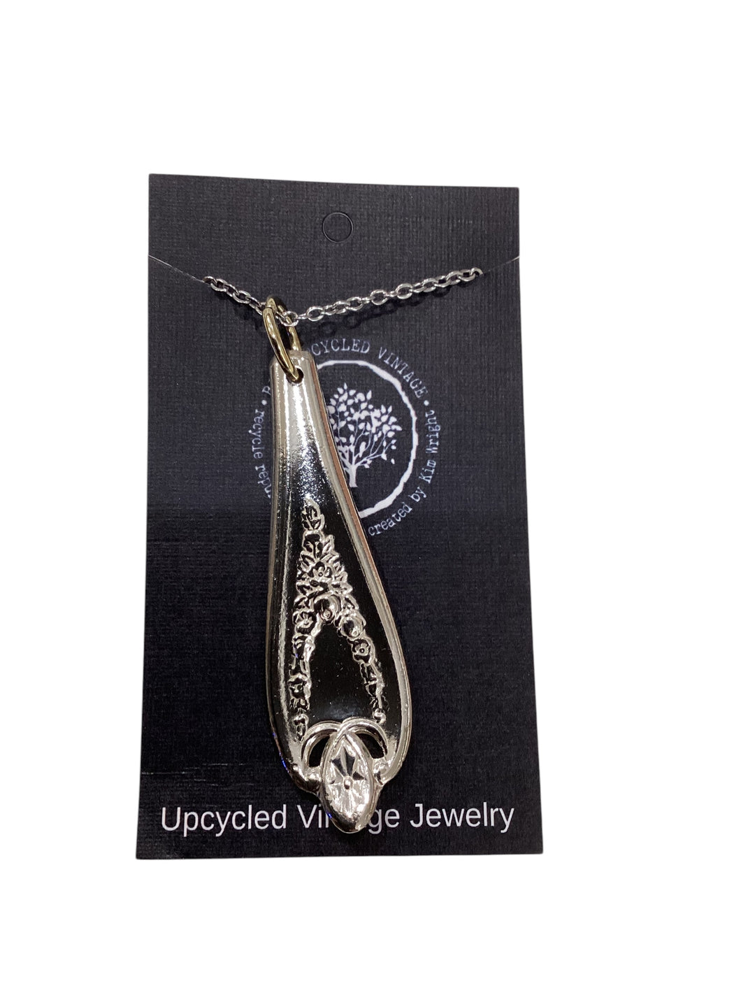 Silverplate Stem Necklace