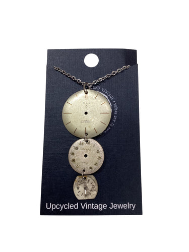 Steampunk Watch Face Trio Necklace