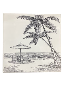 Trivet - Palm Tree on the Beach