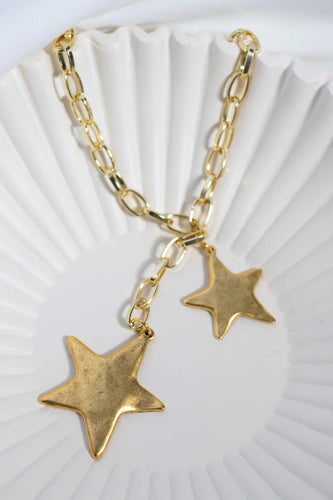 Layered Star Necklace - 18