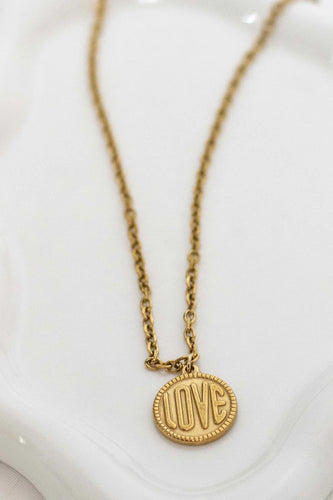 Gold LOVE Necklace - 18