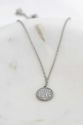 Silver LOVE Necklace - 16