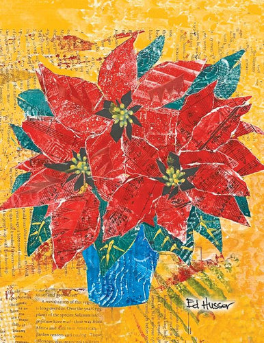 Poinsettias - Notecard