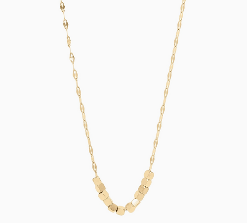 18K Gold PVD Lip Chain Charm Necklace - Gold