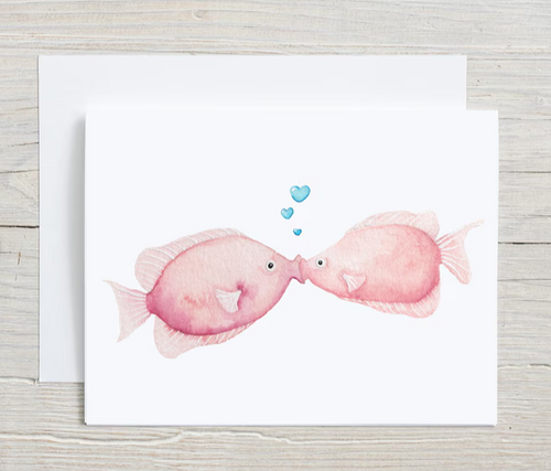 Kissing Fish Card