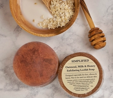 Loofah Soap - Oatmeal, Milk & Honey