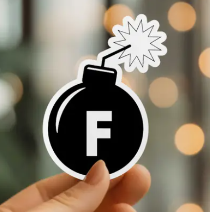 F Bomb Vinyl Sticker
