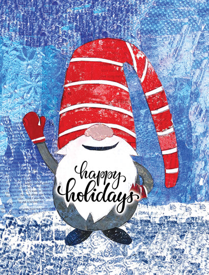 Holiday Gnome - Happy Holidays - Notecard