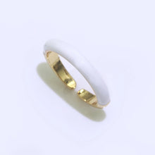 Enamel Stacking Ring - Gold Filled Open Adjustable Ring