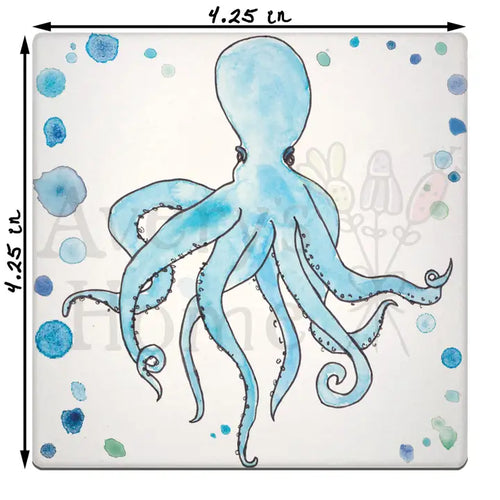 Water Absorbent Stone Coaster - Octopus