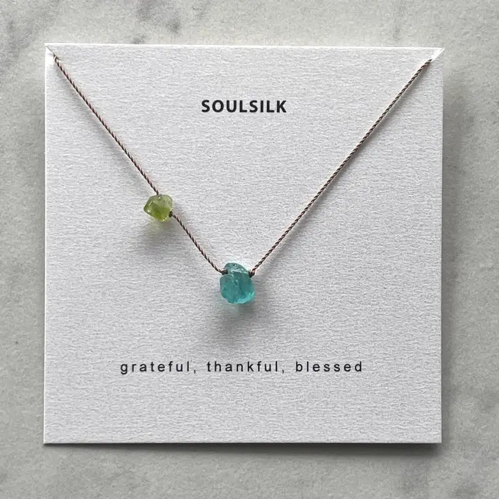 Raw Apatite with Peridot Necklace - Special Edition