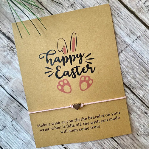 Happy Easter Wish Bracelet - Pink