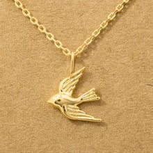 Gold Dipped Flying Bird Pendant Necklace