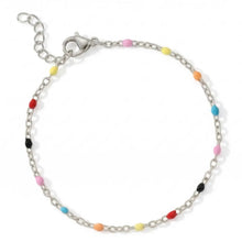18K Gold PVD Stainless Steel Multi Confetti Chain Bracelet - Stainless