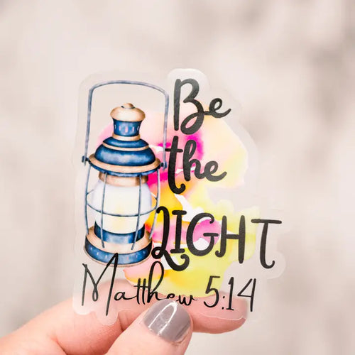 Be the Light Christian, Clear Sticker