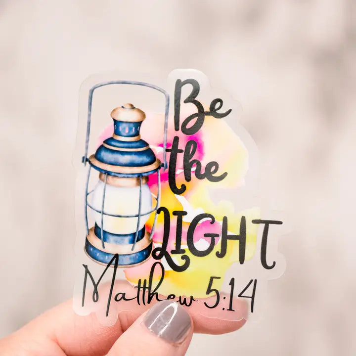 Be the Light Christian, Clear Sticker