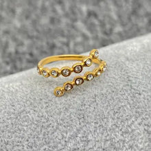 Cubic Zirconia Octopus Tentacles Ring - Adjustable