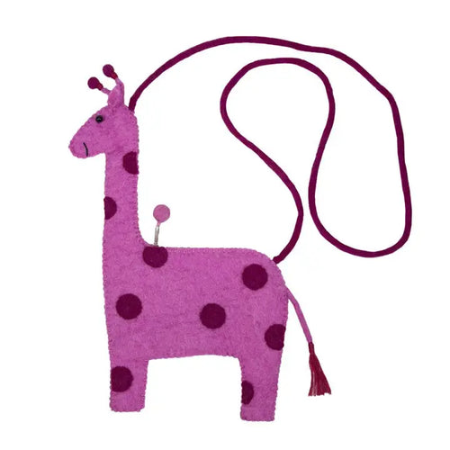 Giraffe Shape Cross-Body Bag - Pink