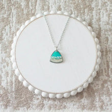 Custom Sand Necklace Wave Triangle - Silver