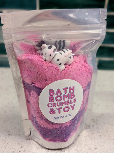 Kid's Bath Bomb Crumble & Toy - Pink/Purple