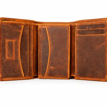 Men's Handcrafted Distressed Wallet - Trifold