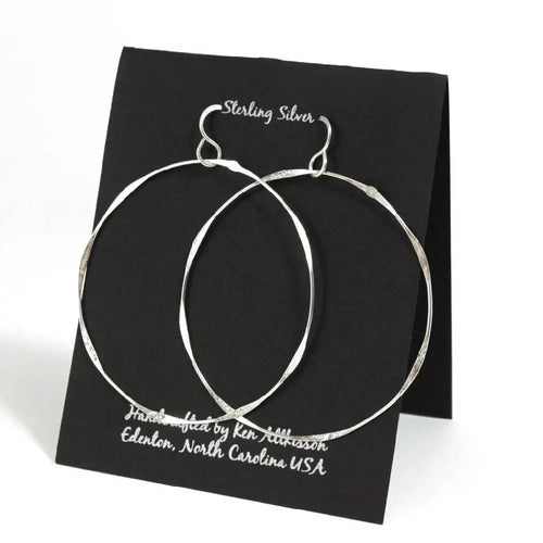 Sterling Silver Earrings Giant Circles