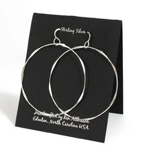 Sterling Silver Earrings Giant Circles
