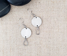 Alcohol Ink Stainless Steel Teardrop Connector Earrings