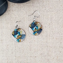Alcohol Ink Stainless Steel Small Circle Earrings