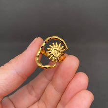 Sun and Moon Ring - 18k Gold Plated
