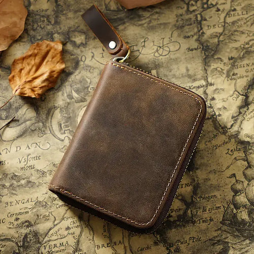 Geniune Leather Credit Card Holder/Wallet - Dark Brown