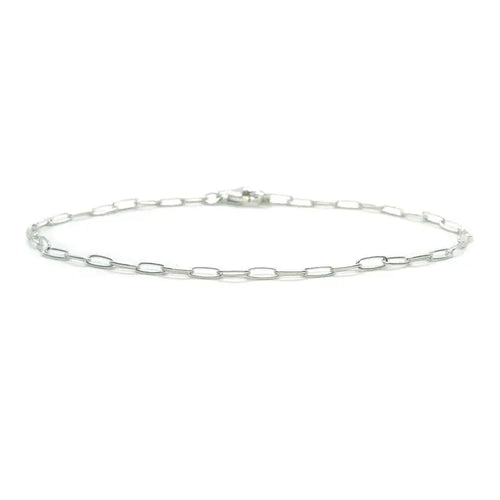 Small Paper Clip Bracelet - Sterling Silver