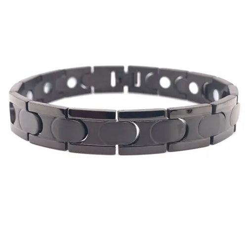 Black Stainless Steel Magnetic Bracelet - 12mm/9