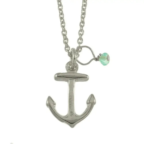 Sunshine & Saltwater Anchor Necklace - Sterling Silver