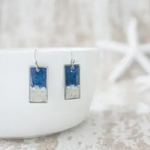 Custom Sand Wave Dangle Earring - Silver