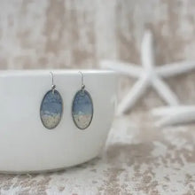 Custom Sand Wave Dangle Earring - Silver