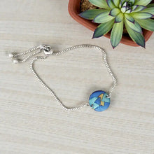 Alcohol Ink & Stainless Steel Slider Bracelet
