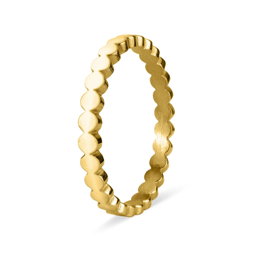 Flat Circle Stacking Ring - Gold