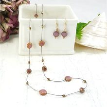 36" Disc Hand Beaded Long Necklace