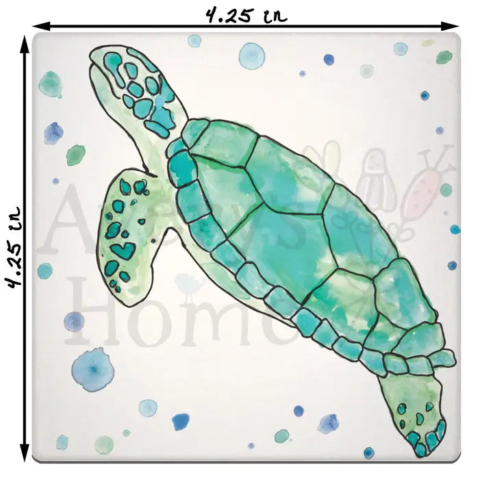 Water Absorbent Stone Coaster - Sea Turtle 2