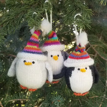 Penguin with Stripe Hat Ornament