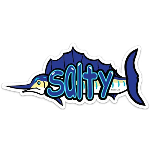 Salty Swordfish Bumper Sticker