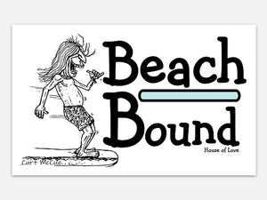 Beach Bound Bumper Sticker