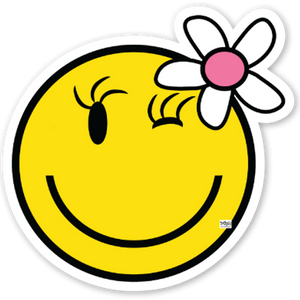 Girl Smiley Face Bumper Sticker